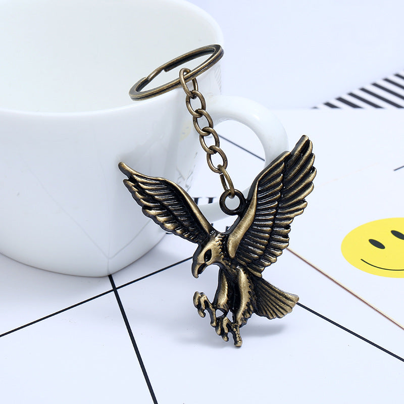 Wholesale Alloy Pony Flying Eagle Keychain